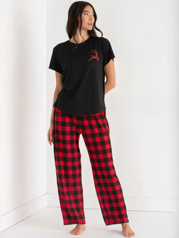 Ricki's Sleepwear*T-Shirt and Print Pants Pajama Set