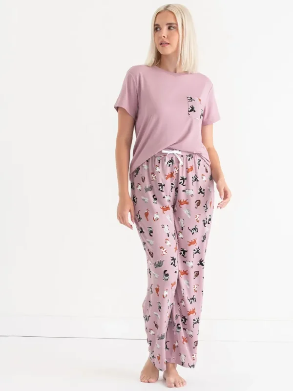 Ricki's Sleepwear*T-Shirt and Print Pants Pajama Set