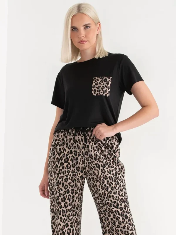 Ricki's Sleepwear*T-Shirt and Print Pants Pajama Set