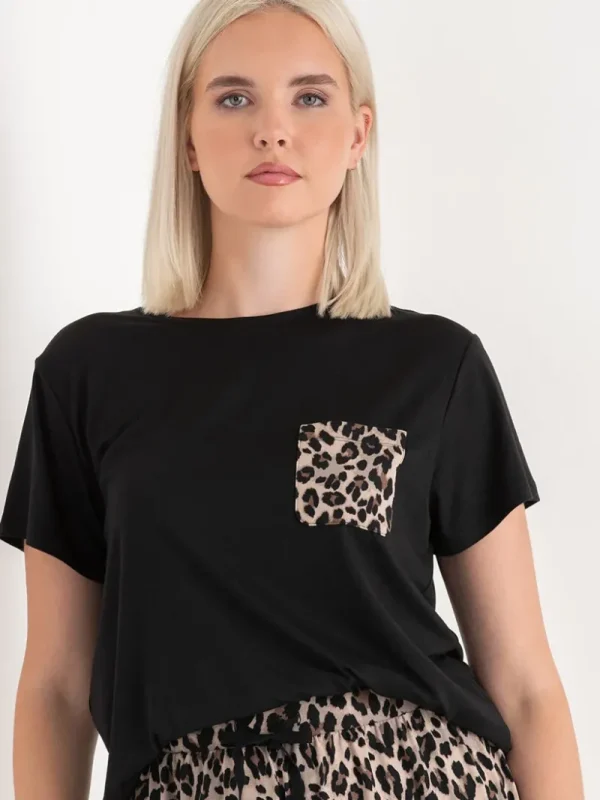 Ricki's Sleepwear*T-Shirt and Print Pants Pajama Set