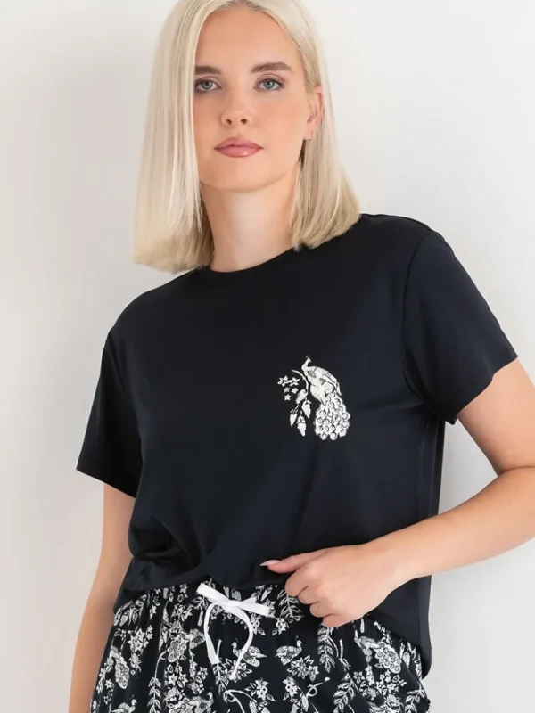 Ricki's Sleepwear*T-Shirt and Print Pants Pajama Set