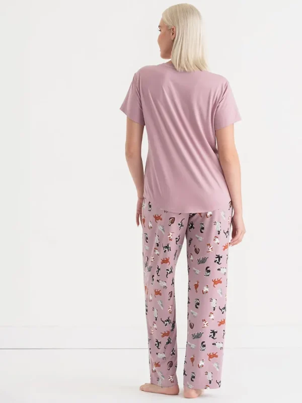 Ricki's Sleepwear*T-Shirt and Print Pants Pajama Set