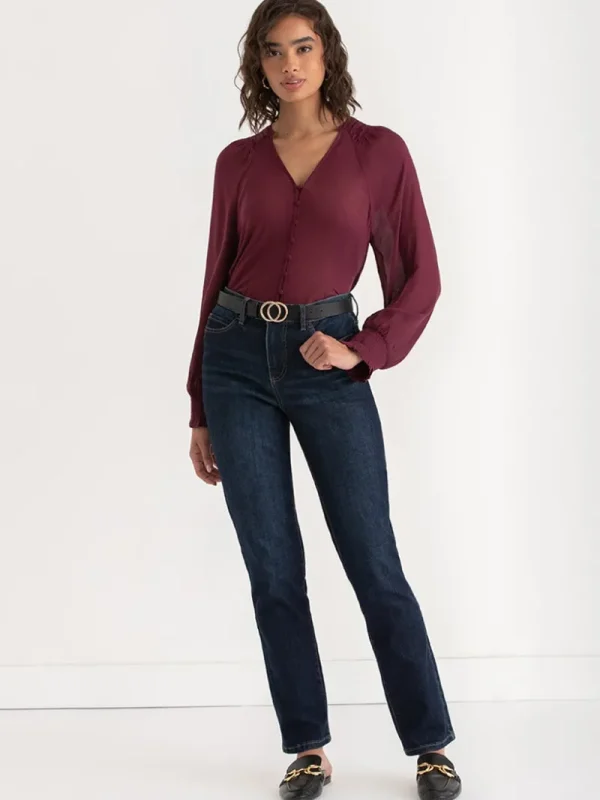 Ricki's Shirts & Blouses*Tunic Blouse with Covered Buttons