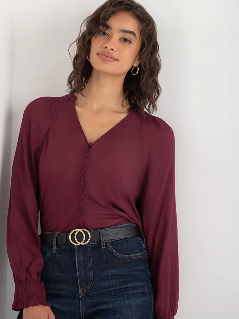 tunic_blouse_with_covered_2-1.webp Ricki's Shirts & Blouses*Tunic Blouse with Covered Buttons