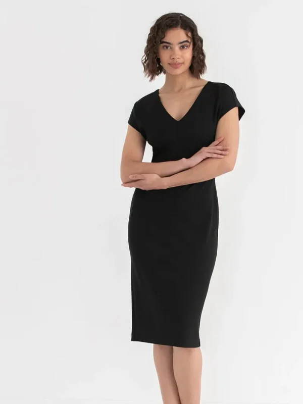 Ricki's Maxi & Midi Dresses*Venus Fitted Midi Dress in Iconic Crepe