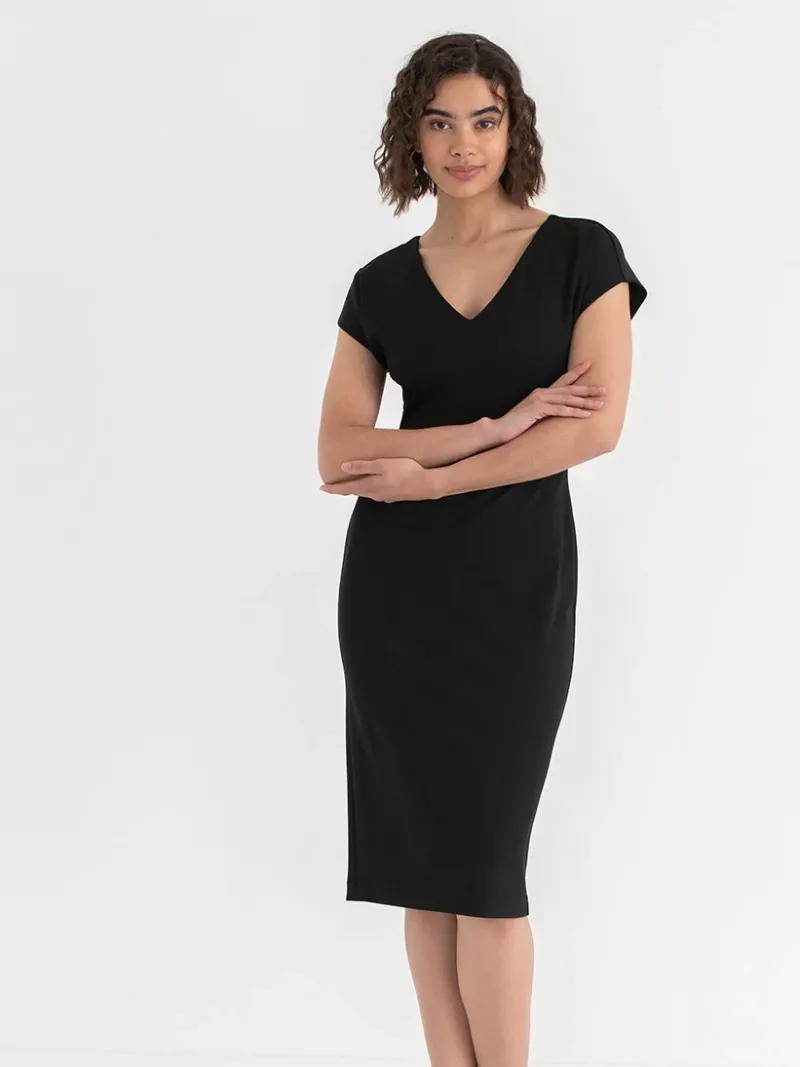 venus_fitted_midi_dress_i_2.webp Ricki's Maxi & Midi Dresses*Venus Fitted Midi Dress in Iconic Crepe