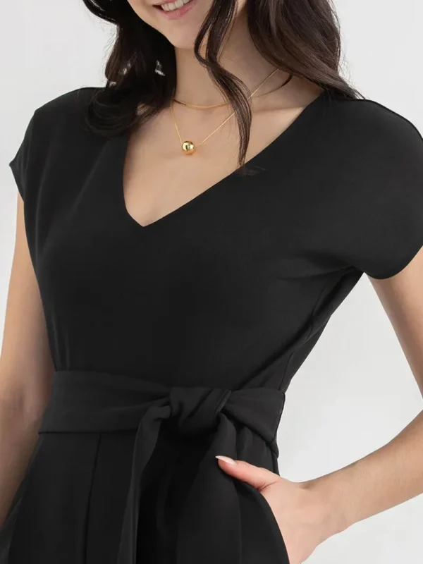 Ricki's Maxi & Midi Dresses*Venus Wide Crop Jumpsuit in Iconic Crepe