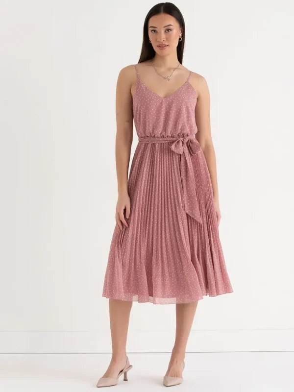 Ricki's Maxi & Midi Dresses*V-Neck Pleated Skirt Midi Dress