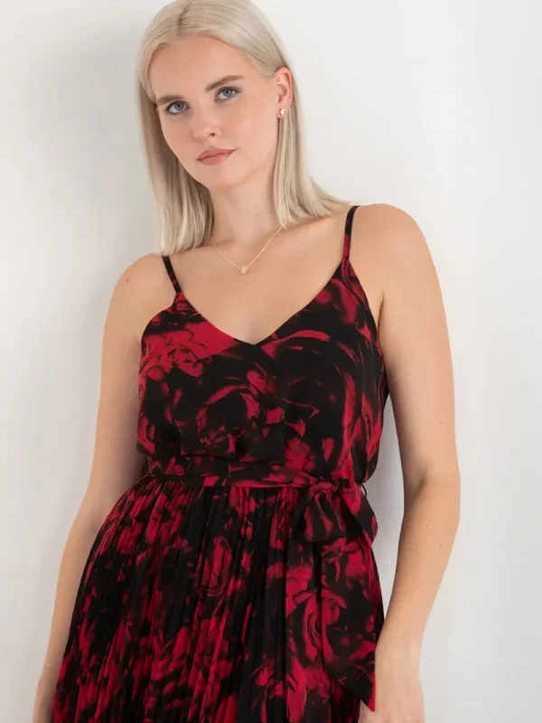 Ricki's Maxi & Midi Dresses*V-Neck Pleated Skirt Midi Dress