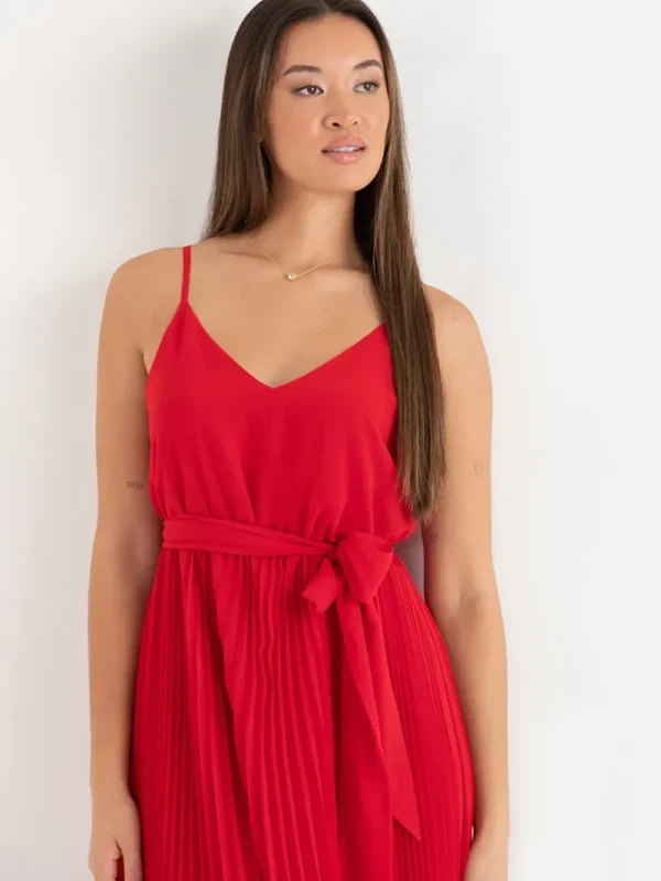 Ricki's Maxi & Midi Dresses*V-Neck Pleated Skirt Midi Dress