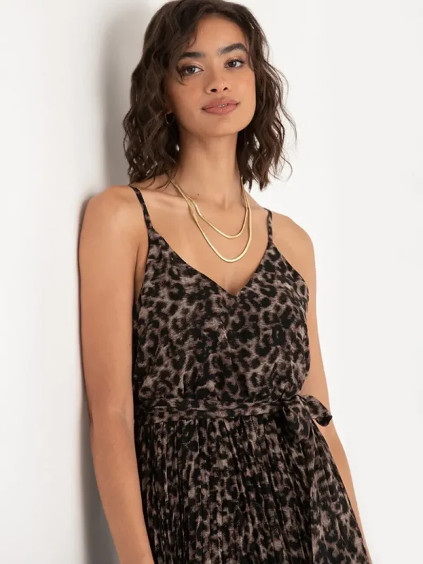 Ricki's Maxi & Midi Dresses*V-Neck Pleated Skirt Midi Dress