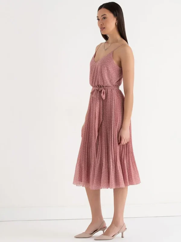 Ricki's Maxi & Midi Dresses*V-Neck Pleated Skirt Midi Dress