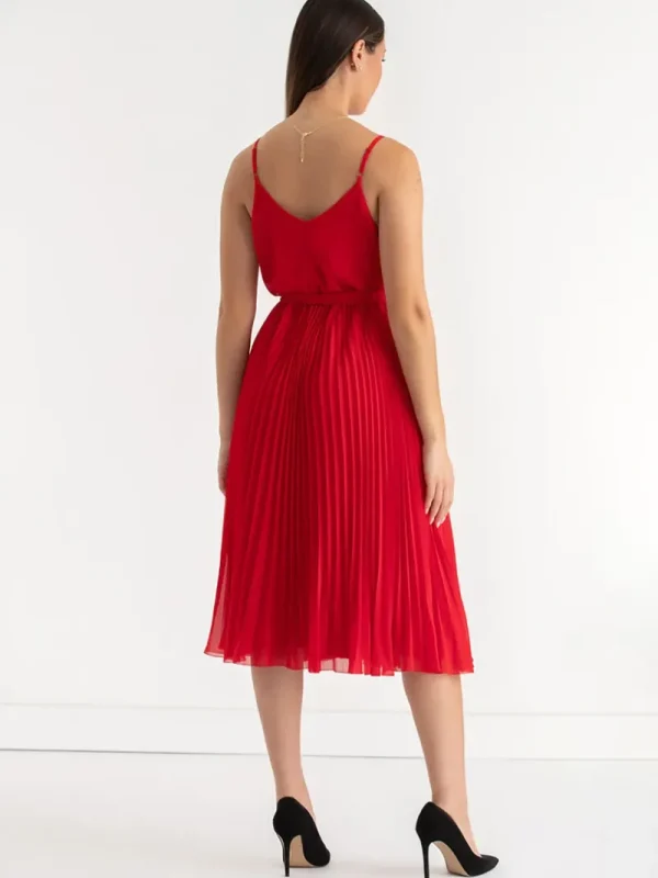 Ricki's Maxi & Midi Dresses*V-Neck Pleated Skirt Midi Dress