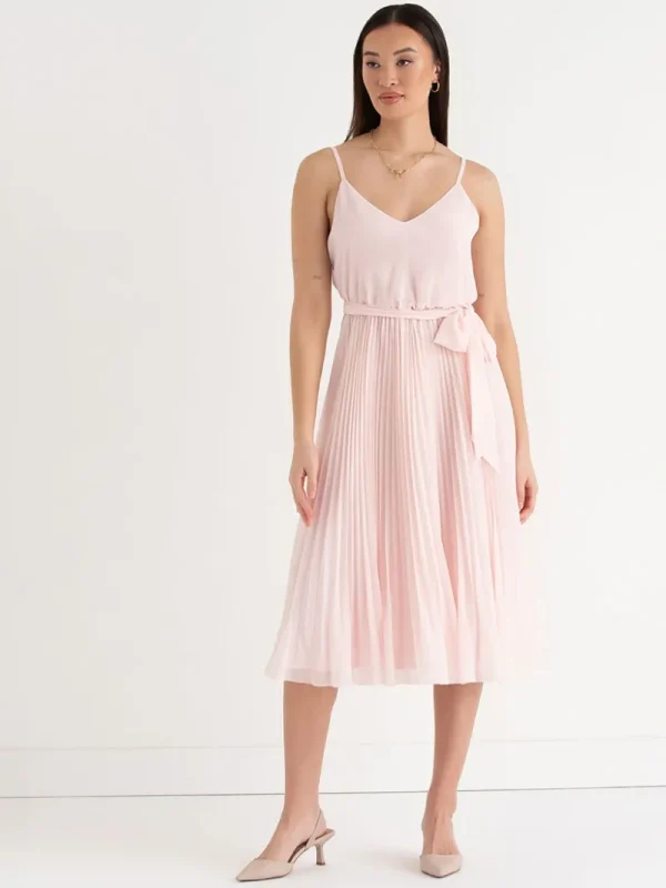 Ricki's Maxi & Midi Dresses*V-Neck Pleated Skirt Midi Dress