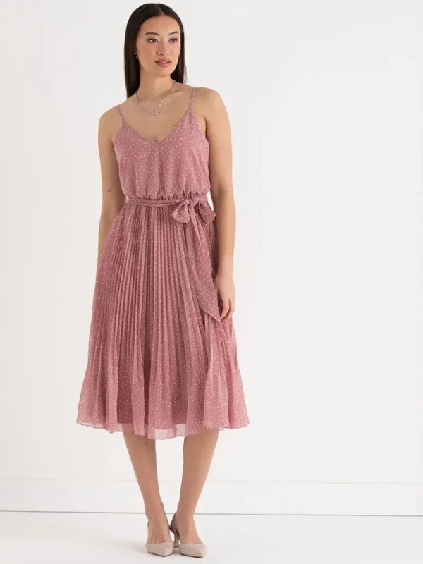 Ricki's Maxi & Midi Dresses*V-Neck Pleated Skirt Midi Dress