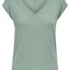 Ricki's Shirts & Blouses*Zuri Short Sleeve V-Neck Top | Only